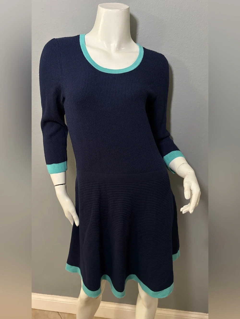Lilly Pulitzer Navy Dress with Light Blue Trim - Picture 2 of 7